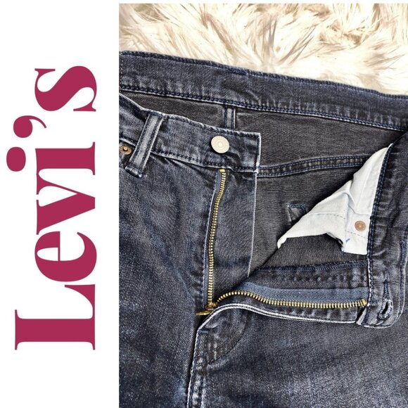 LEVI’S 502 MEN’S TAPER FIT Dark Blue Indigo Wash Jeans, Size 34x30 - Picture 5 of 9